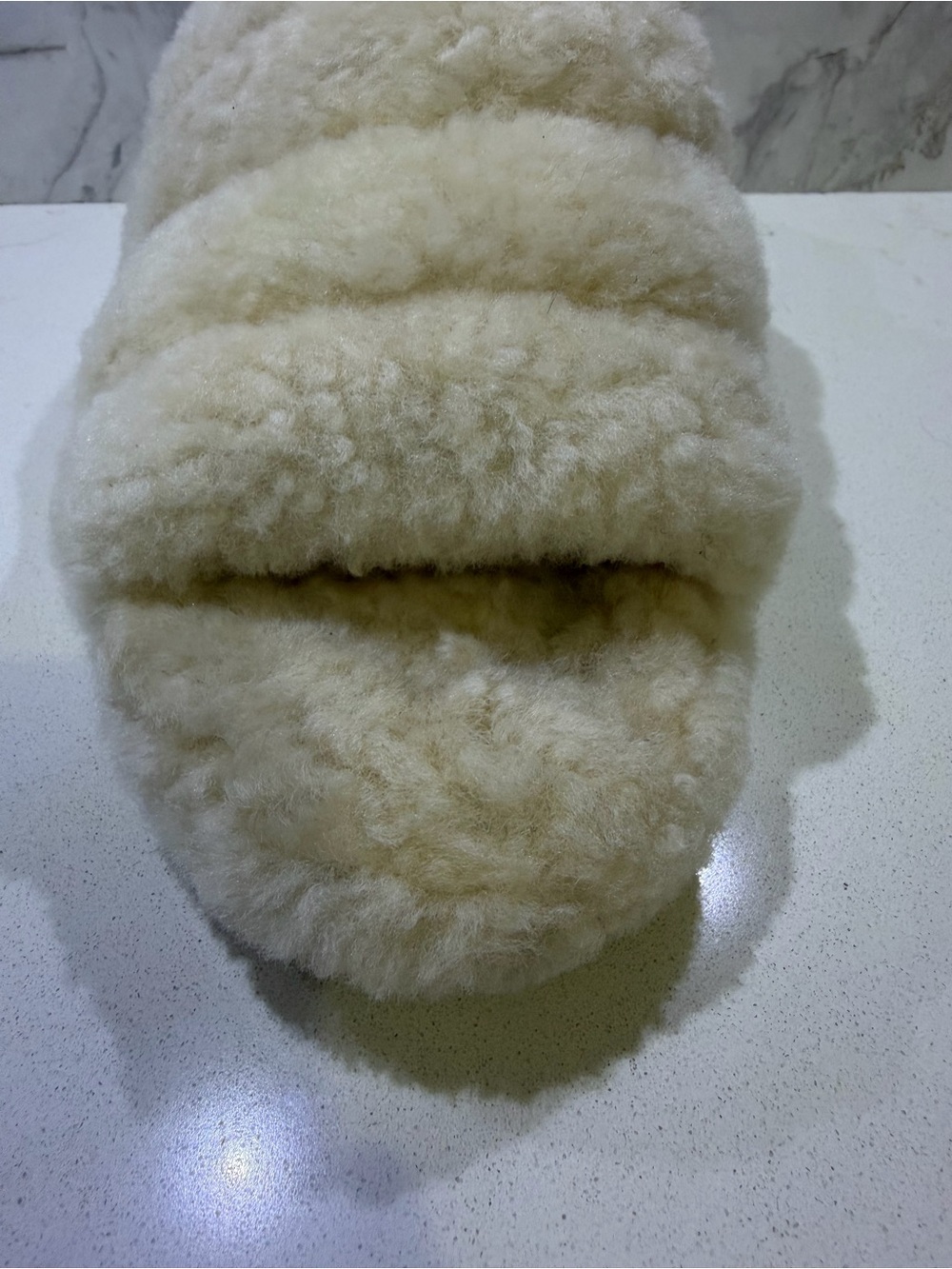UGG Women's Fluff Yeah Slide - Natural 8 - Picture 7 of 16